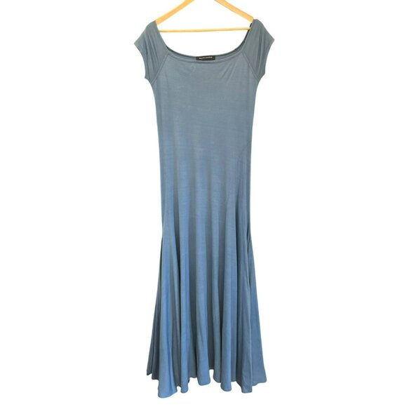 Ralph Lauren Black Label Scoop Neck Cap Sleeve Ankle Maxi Dress Large Minimalist